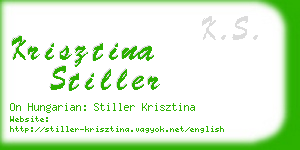 krisztina stiller business card